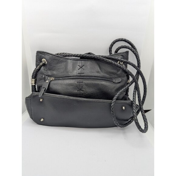 Vintage MC Marc Chantal Bag Black Leather? Silver Accents Small whimsigoth emo - Picture 2 of 14